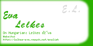 eva lelkes business card